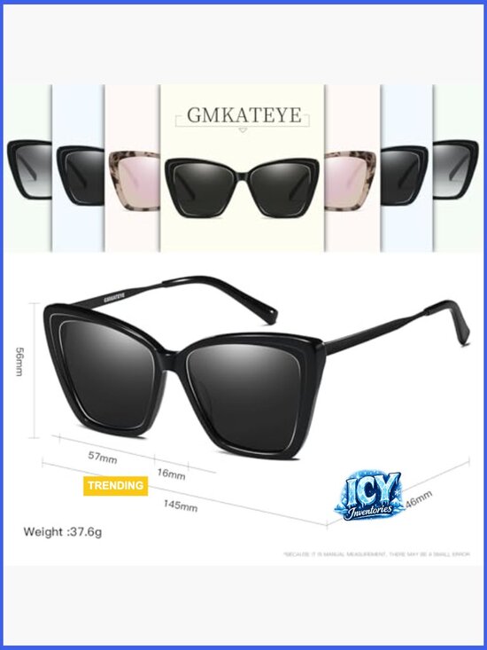 Handmade Acetate Oversized Cat Eye Sunglasses UV400 main image 6